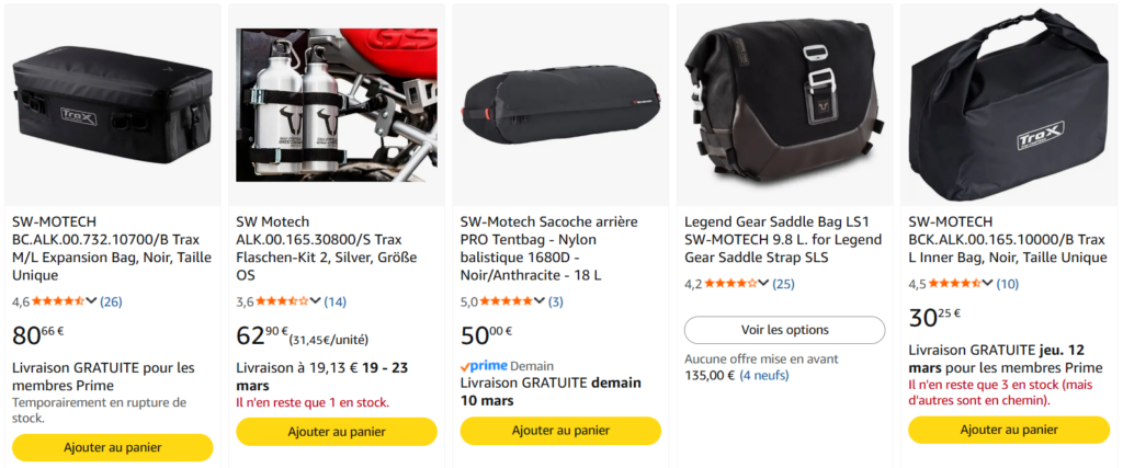 SW Motech sur Amazon
